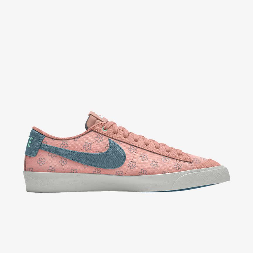 Nike Nike Blazer Low '77 By You Nữ Hồng Xanh